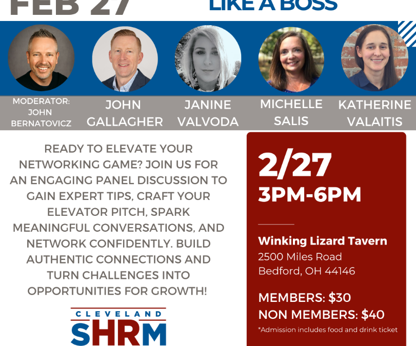 Networking Like A Boss – Cleveland SHRM